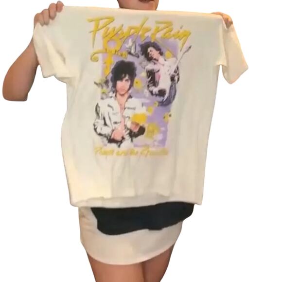 DAYDREAMER Prince & the Revolution Purple Rain Flowers Tee, Size S, New w/o Tag - Picture 5 of 8